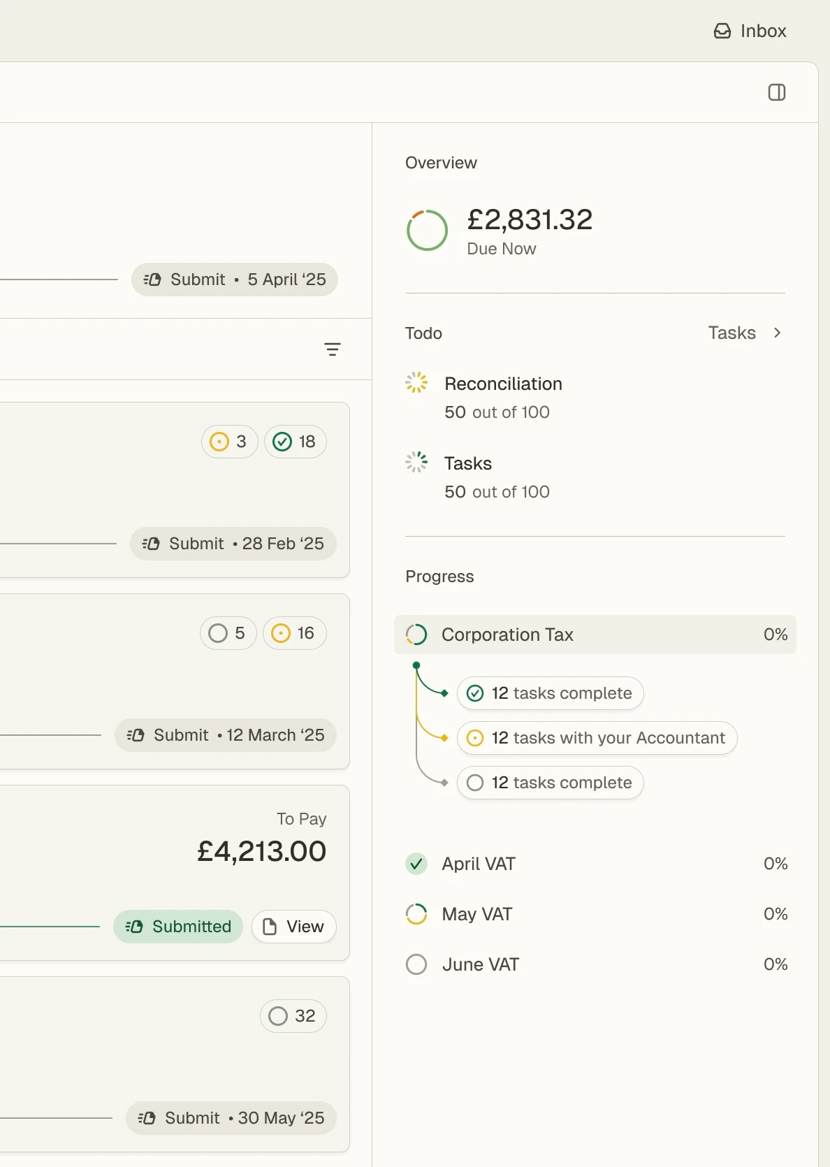 Aarvo tax and VAT workflow